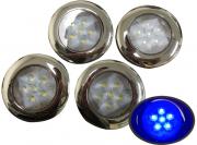 4 of Marine Boat Blue LED Ceiling Light SS304 Housing Surface